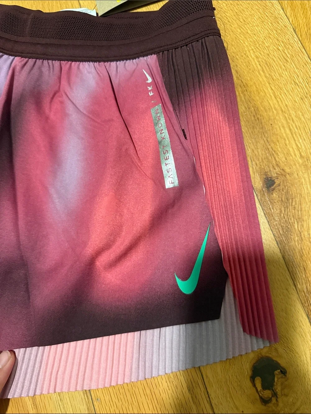 🏃‍♀️Nwt Nike Aeroswift Faith Kipyegon pleated running shorts size Small